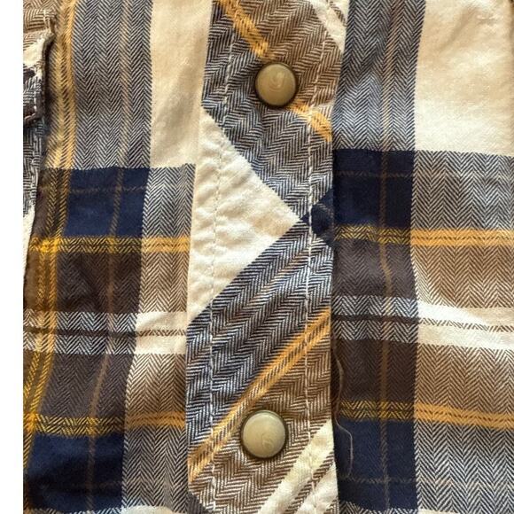 Roebuck & Co. Pearl Snap Front Western Long Sleeve Shirt Mens XL Plaid Rodeo Vtg - Picture 8 of 9